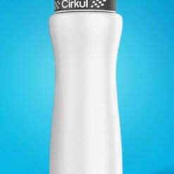 22oz. White Stainless Steel Bottle & Black Lid