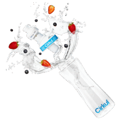22oz. Plastic Bottle & Blue Comfort Grip Lid
